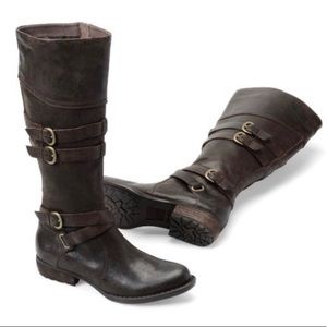 born ODOM brown leather boots size 8.5